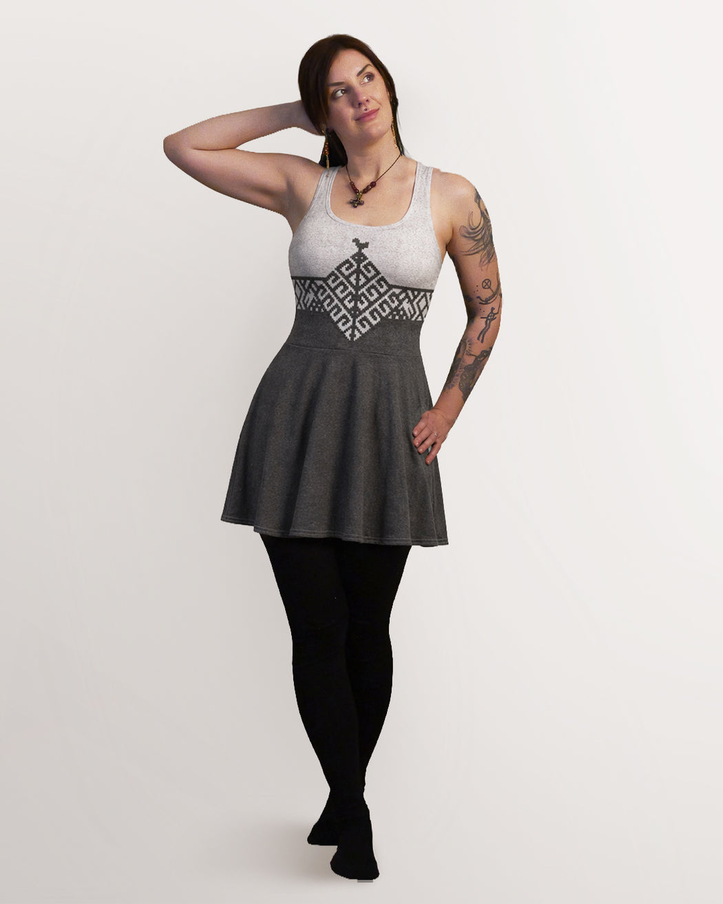 Folk Yggdrasil Skater Dress