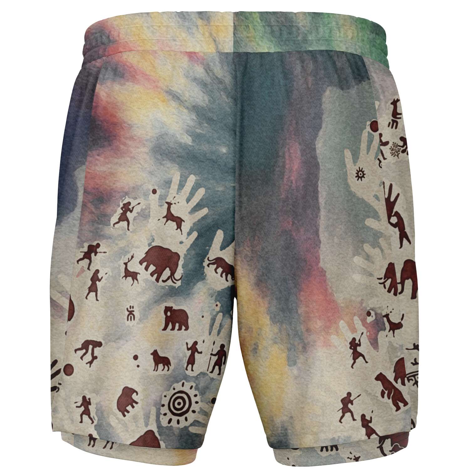 Tie Dye Cavepainting 2-in-1 Shorts (Men)