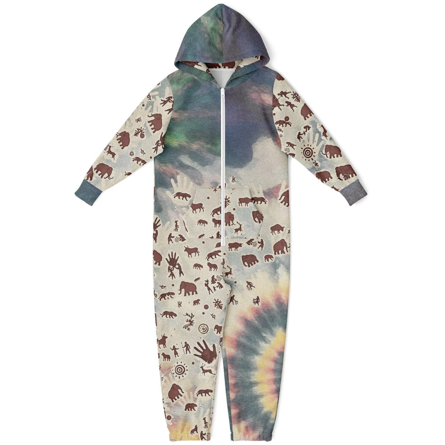 Tie Dye Cavepainting Kids Jumpsuit