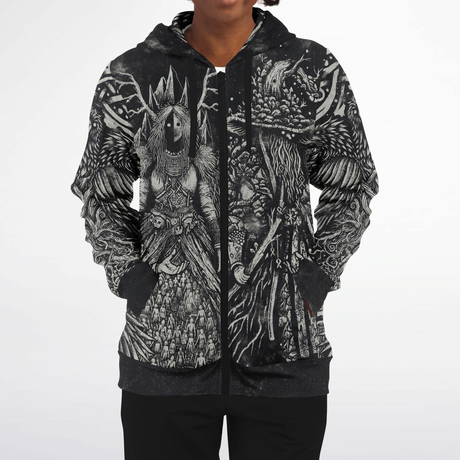 Norse Pantheon Zip-Up Hoodie