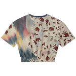 Tie Dye Cavepainting Croptop Sweatshirt