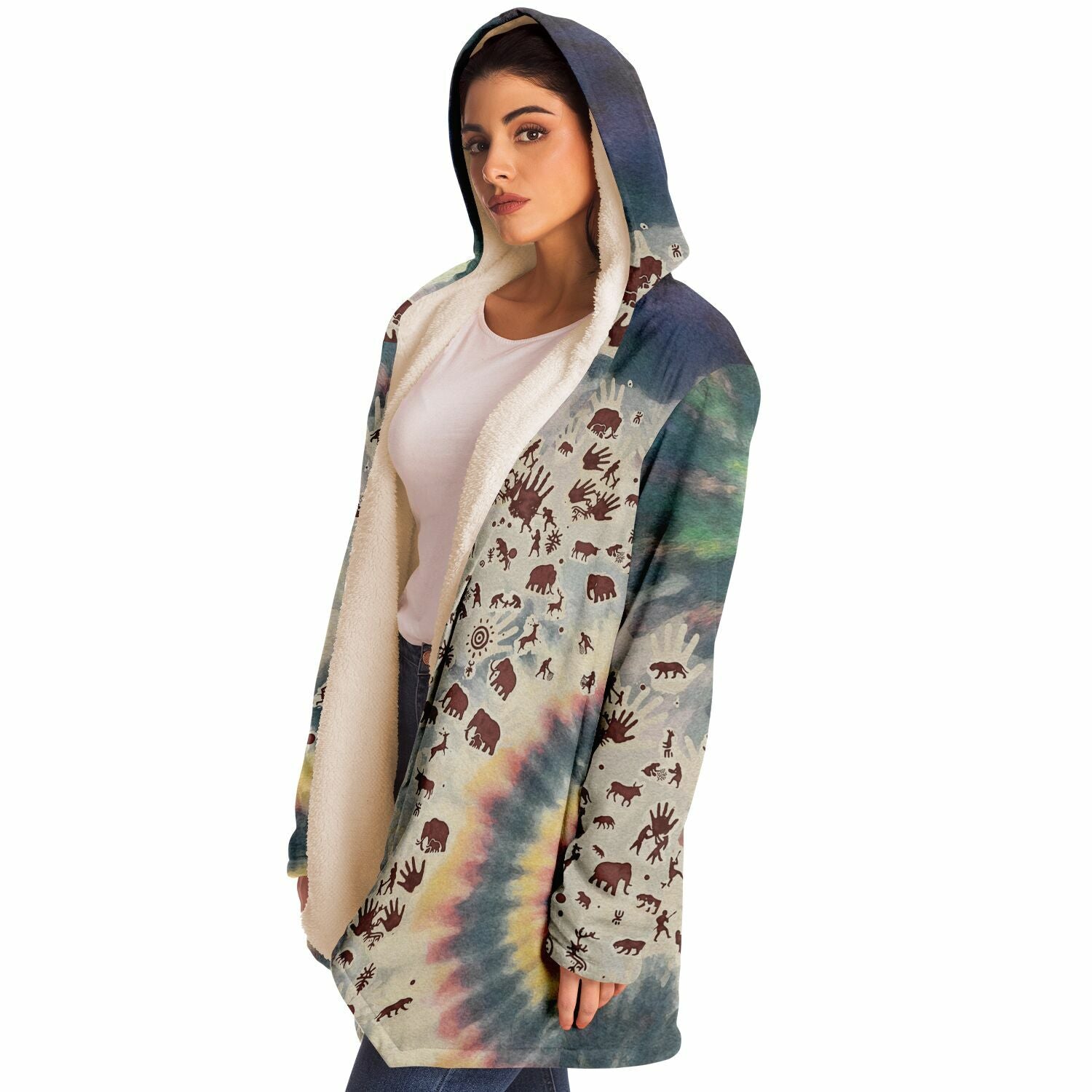 Tie Dye Cavepainting Cloak