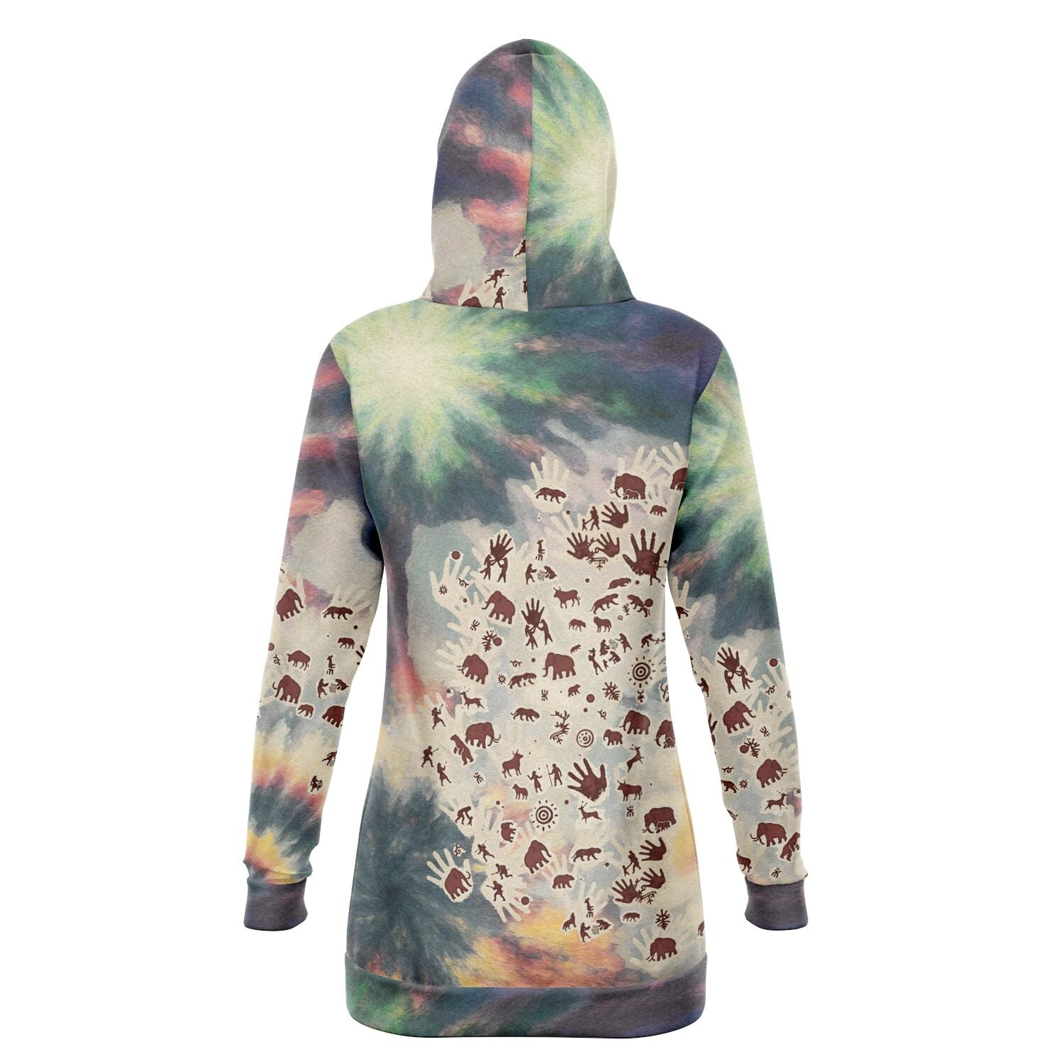 Tie Dye Cavepainting Dresshoodie