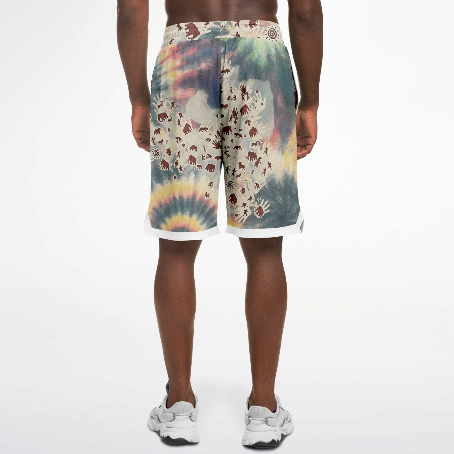 Tie Dye Cavepainting Basketball Shorts