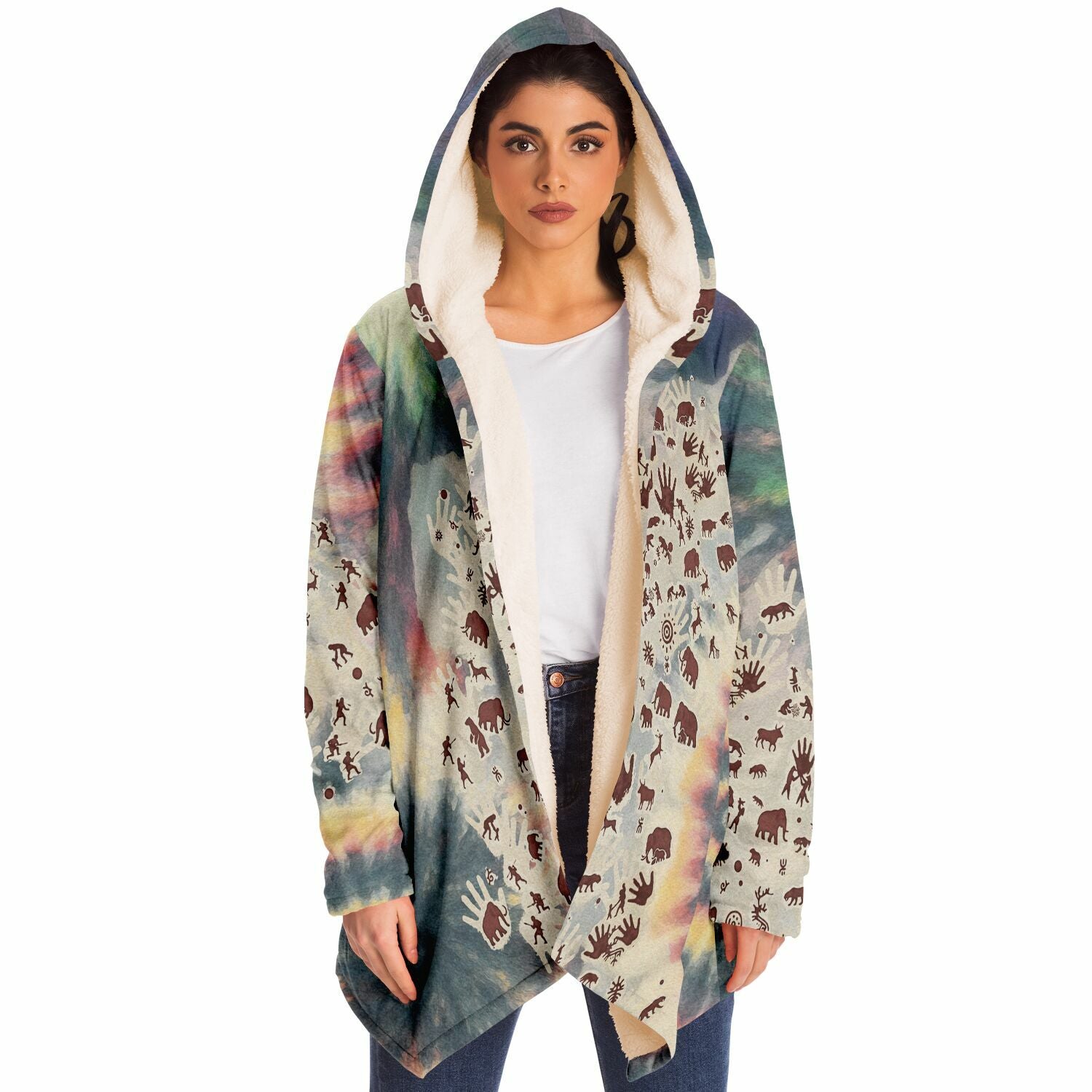 Tie Dye Cavepainting Cloak