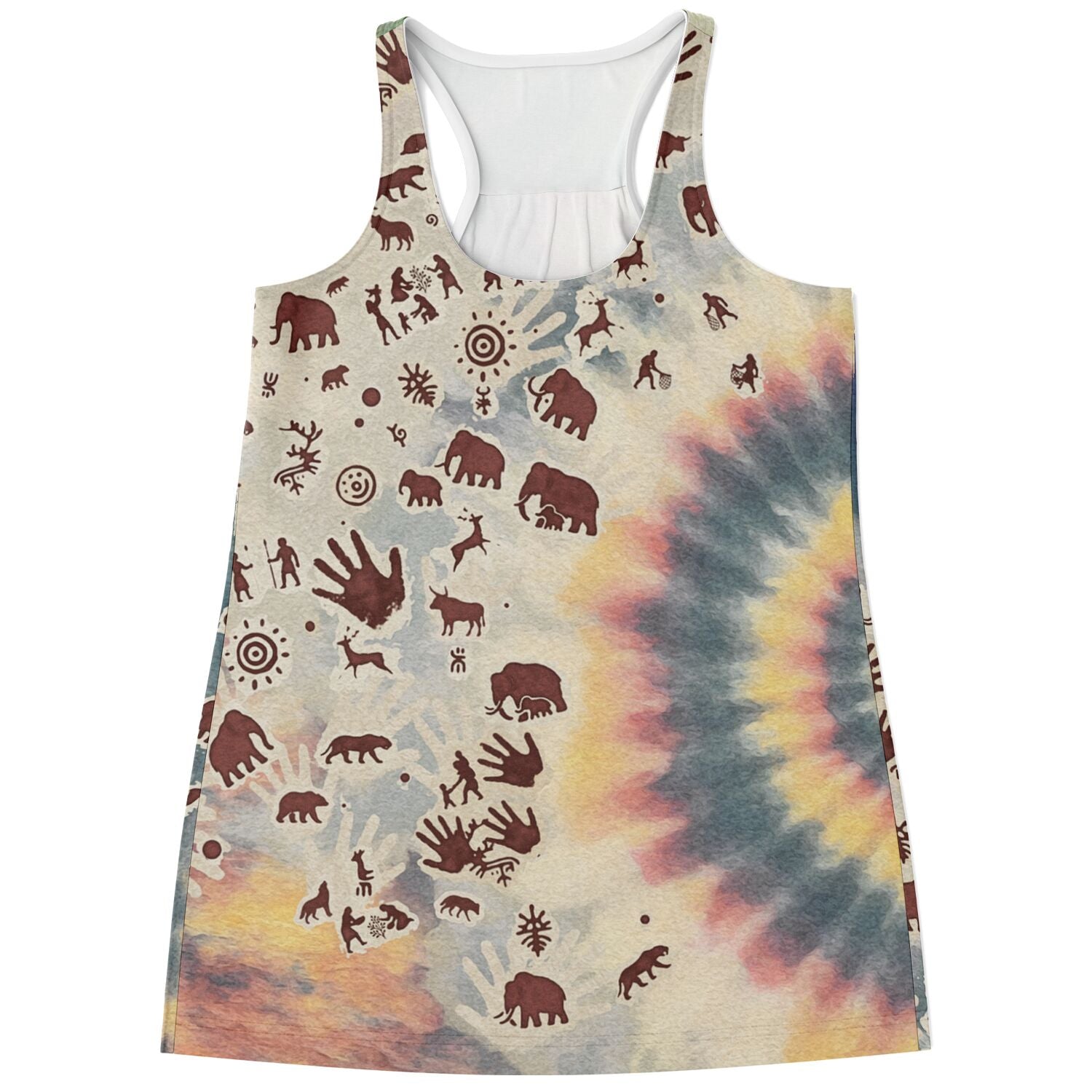 Tie Dye Cavepainting Racerback