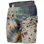 Tie Dye Cavepainting 2-in-1 Shorts (Men)