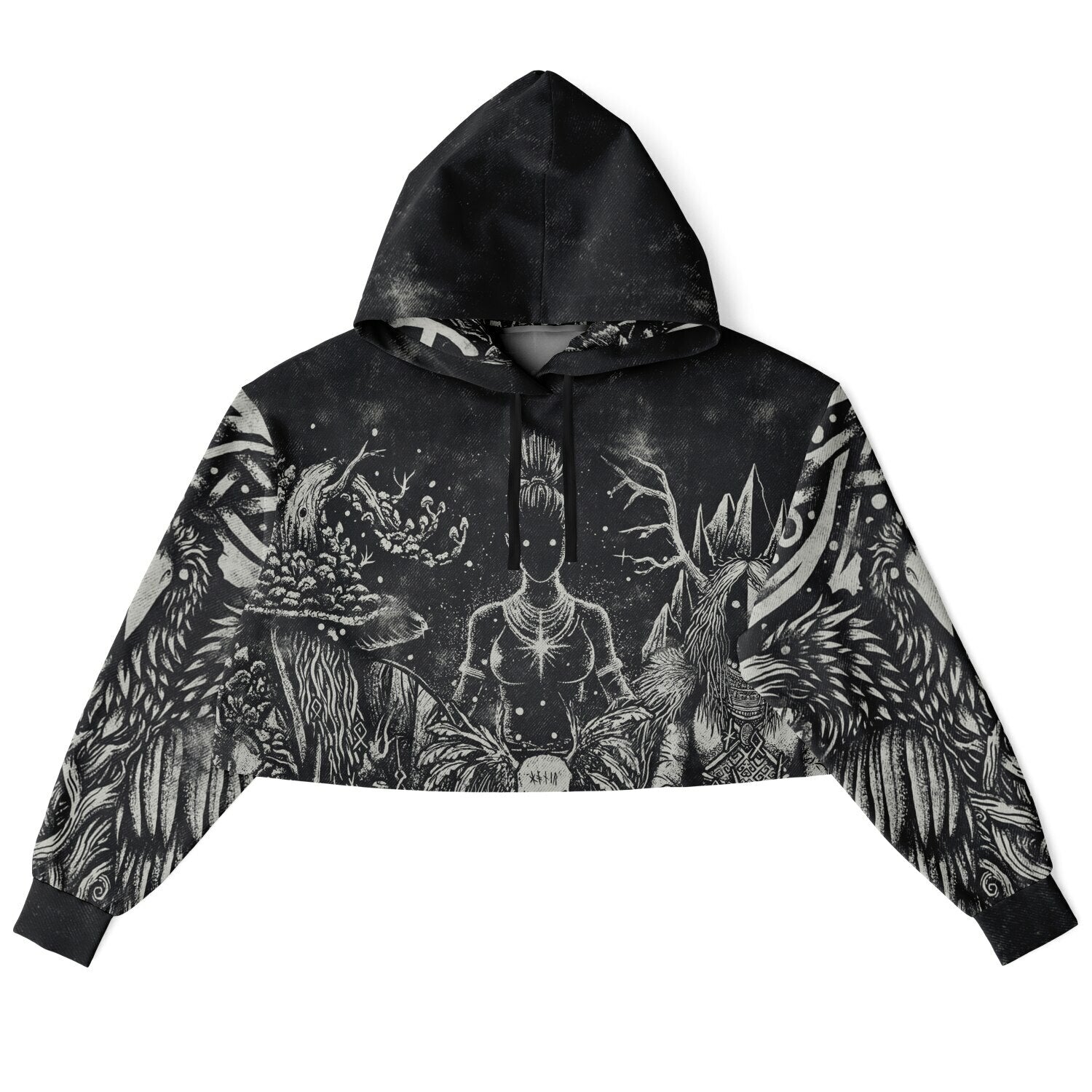 Norse Mythology Croptop Hoodie