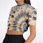 Tie Dye Cavepainting Croptop Sweatshirt