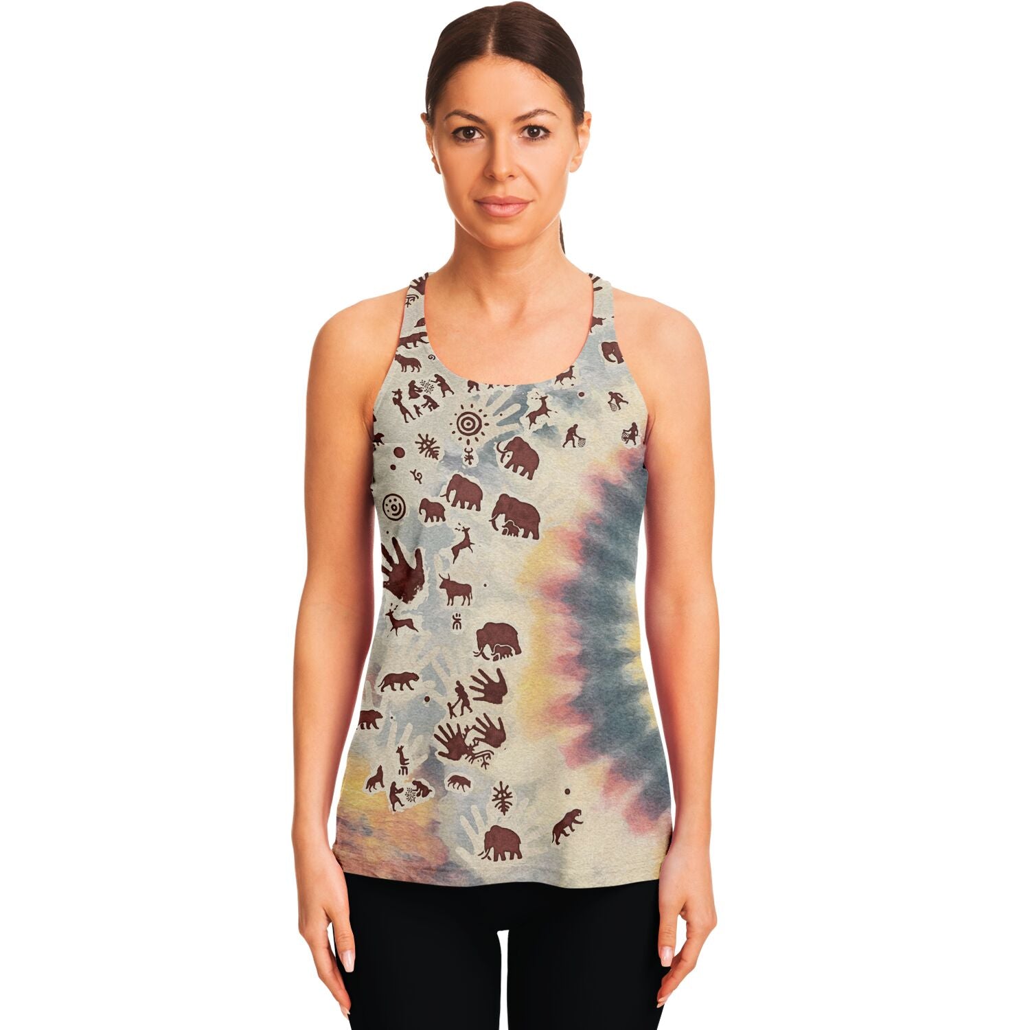 Tie Dye Cavepainting Racerback
