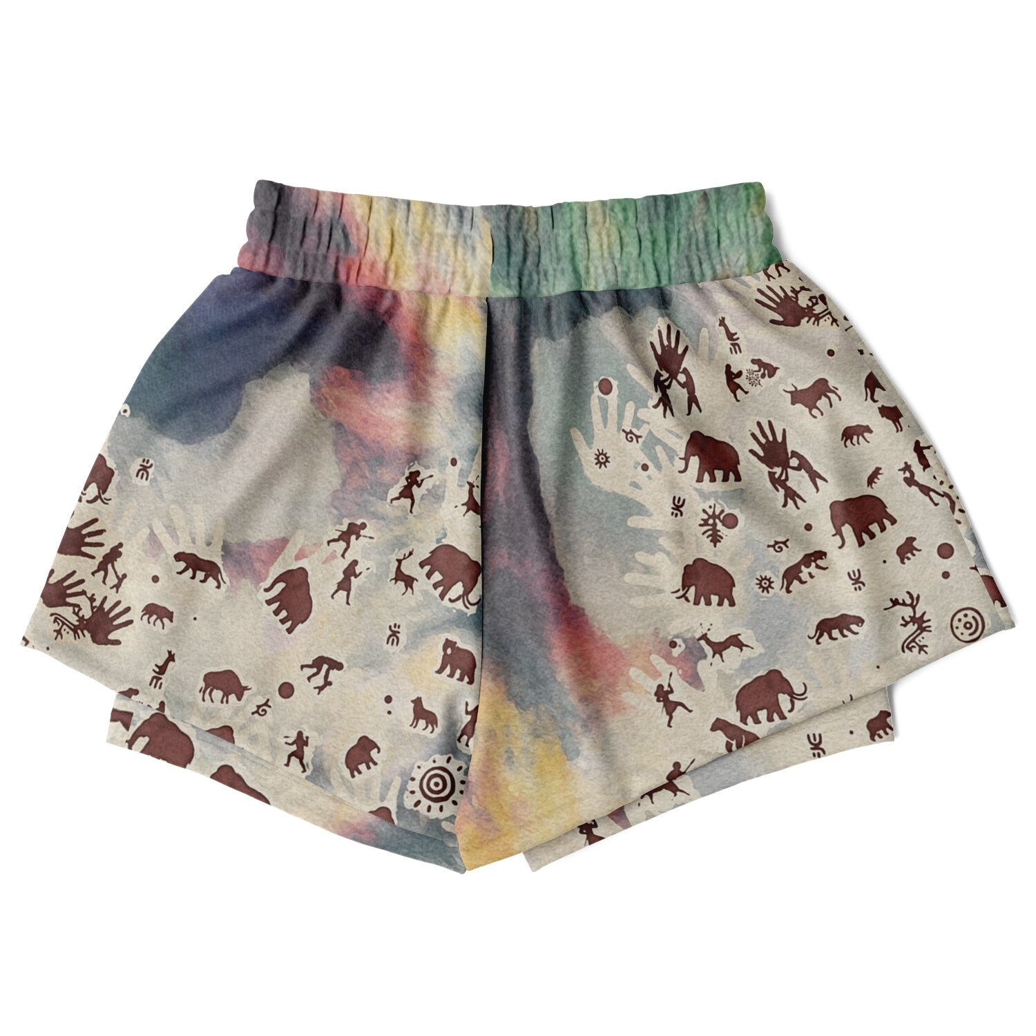 Tie Dye Cavepainting 2-in-1 Shorts (Women)