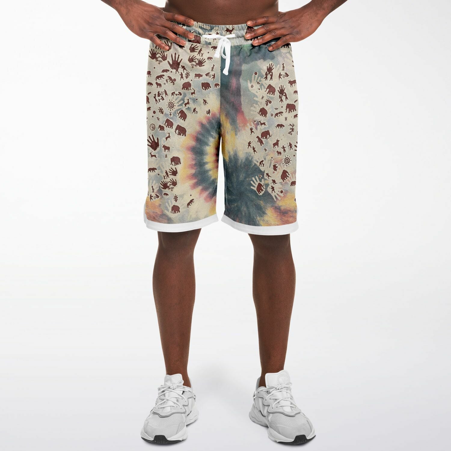 Tie Dye Cavepainting Basketball Shorts