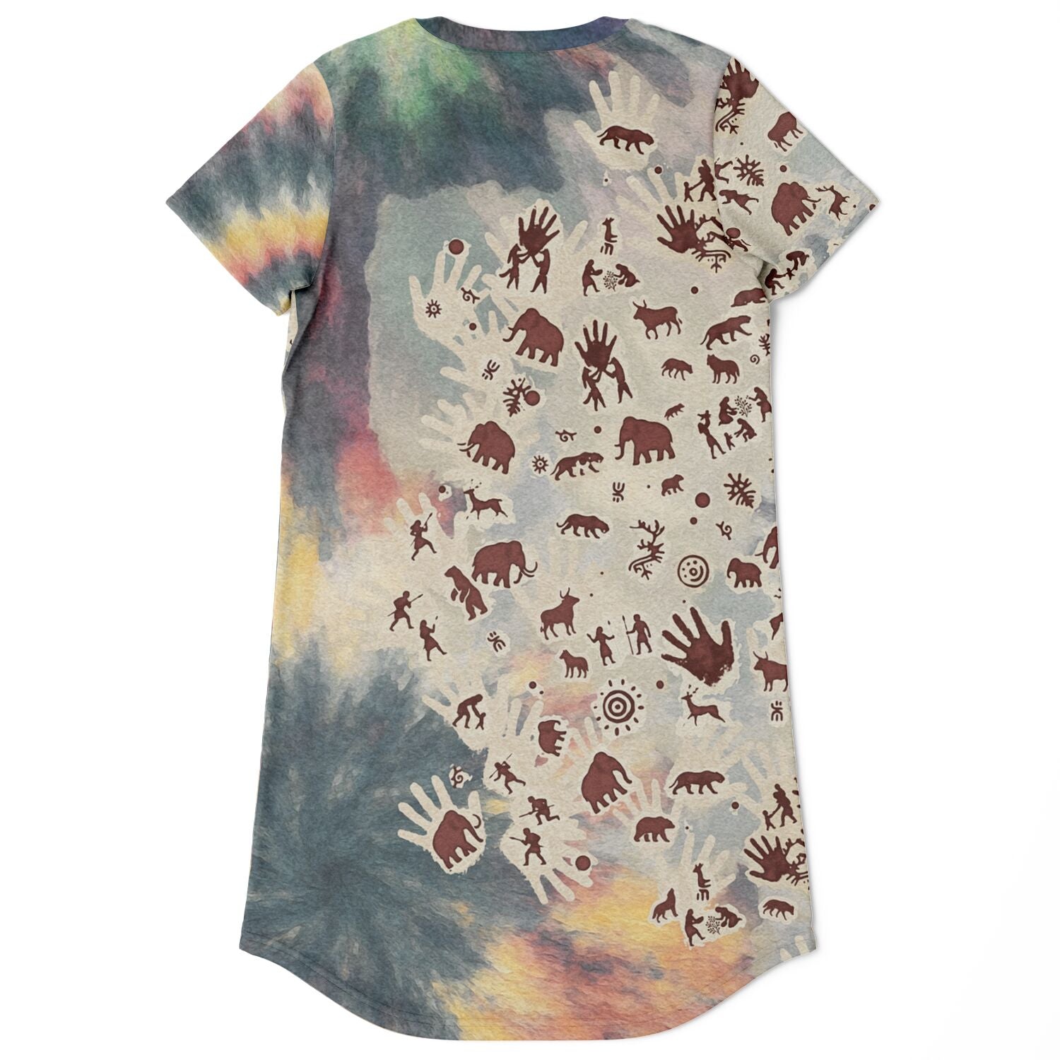 Tie Dye Cavepainting Shirtdress