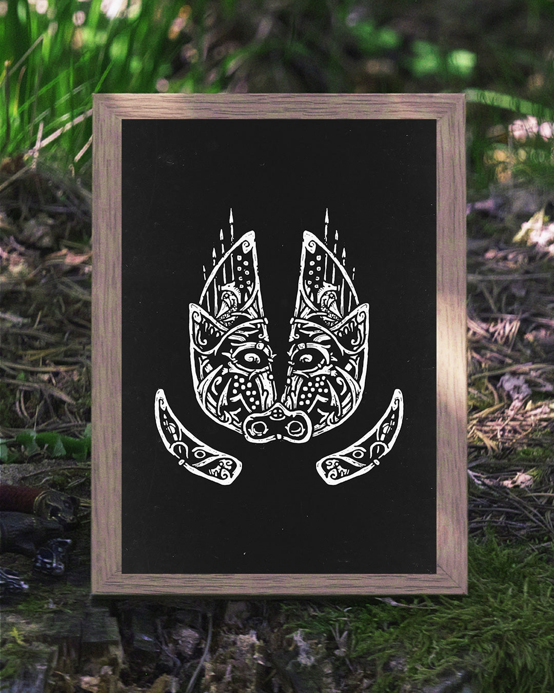 Knotwork Paw of the Boar Poster