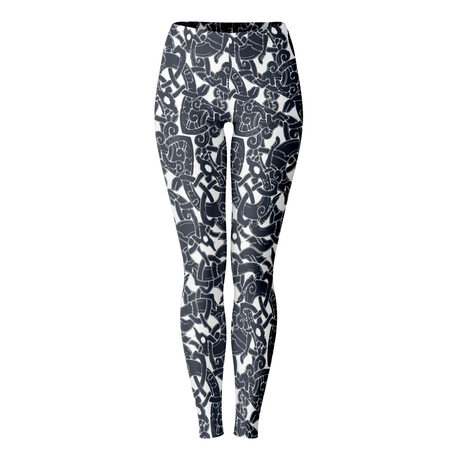 Jelling Wolf Pattern Leggings