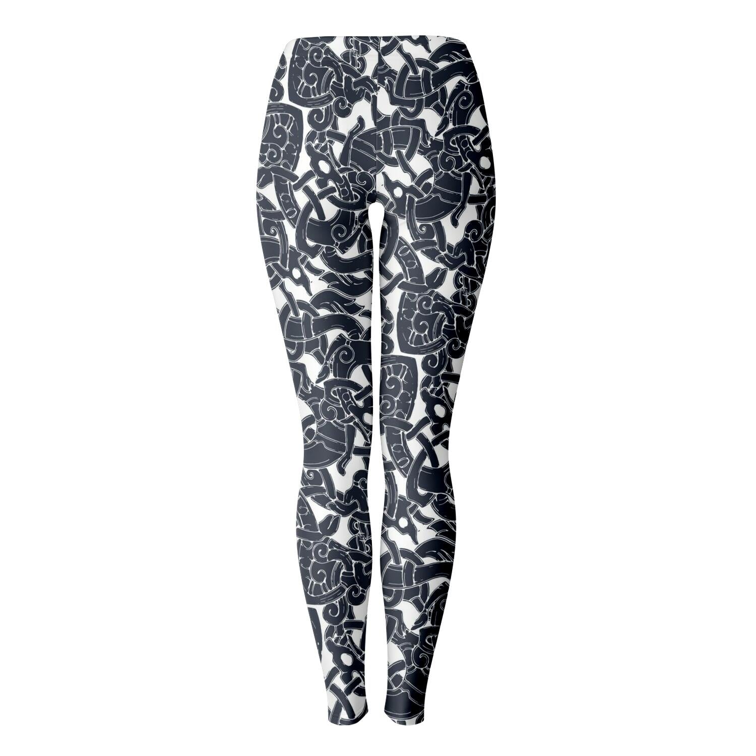 Jelling Wolf Pattern Leggings