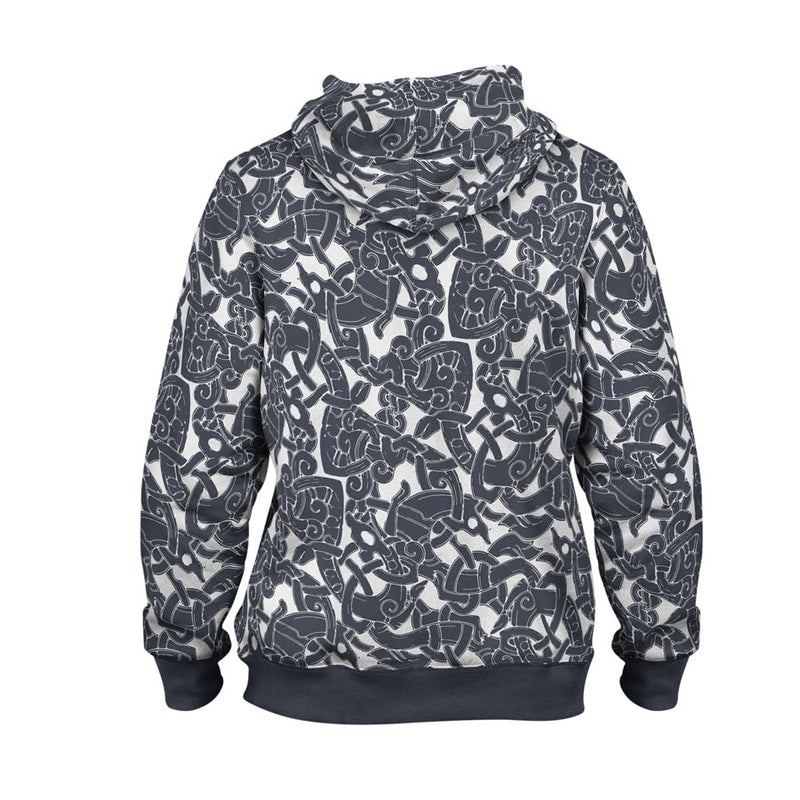 Image for Jelling Wolf Pattern Hoodie