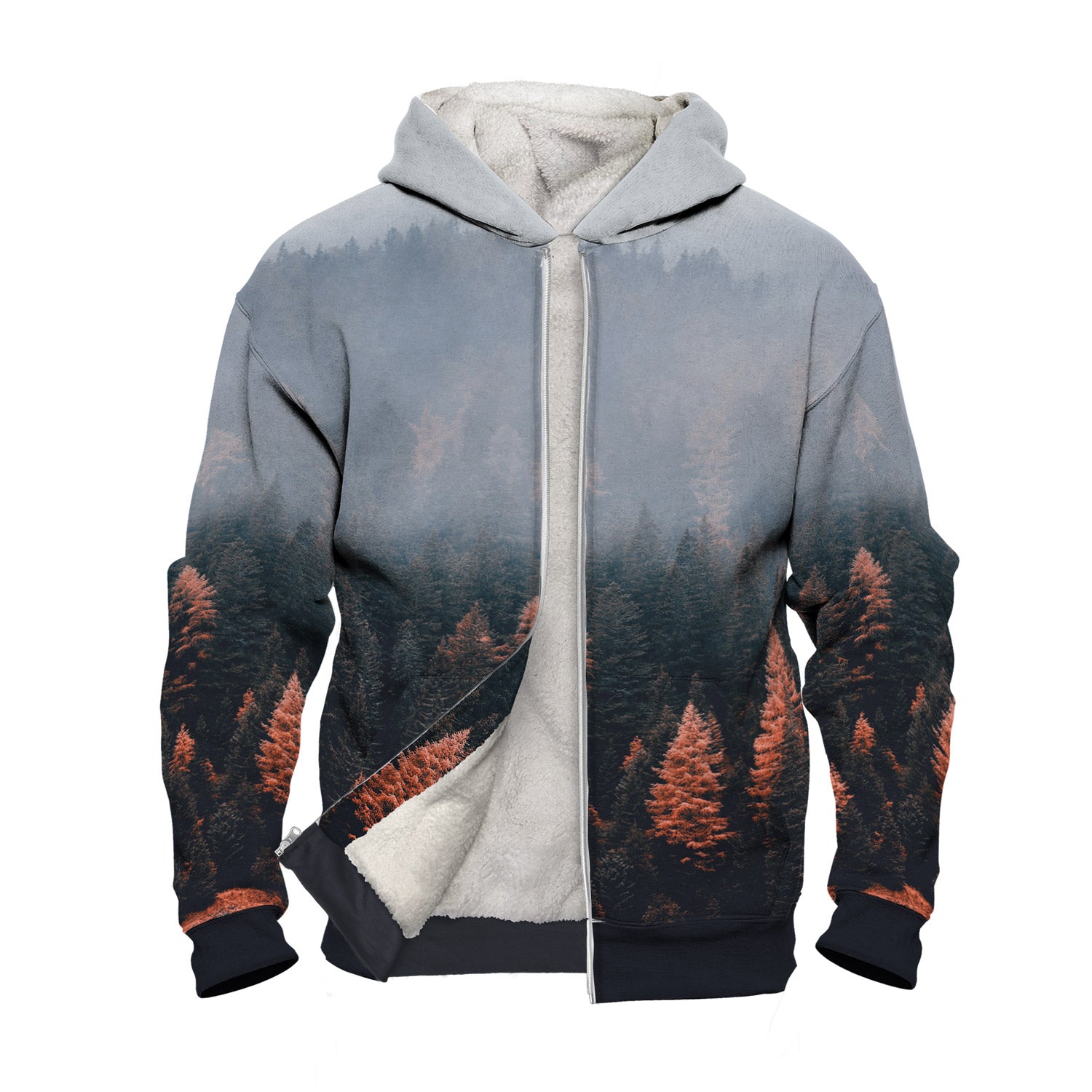 Autumn Voyage Faux-Wool Hoodie