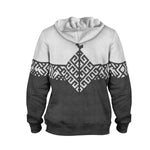 Folk Yggdrasil Faux-Wool Hoodie