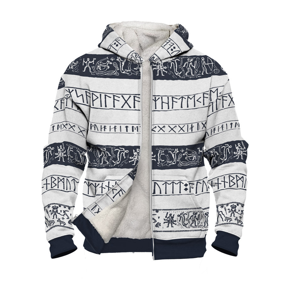 Runeword Faux-Wool Hoodie