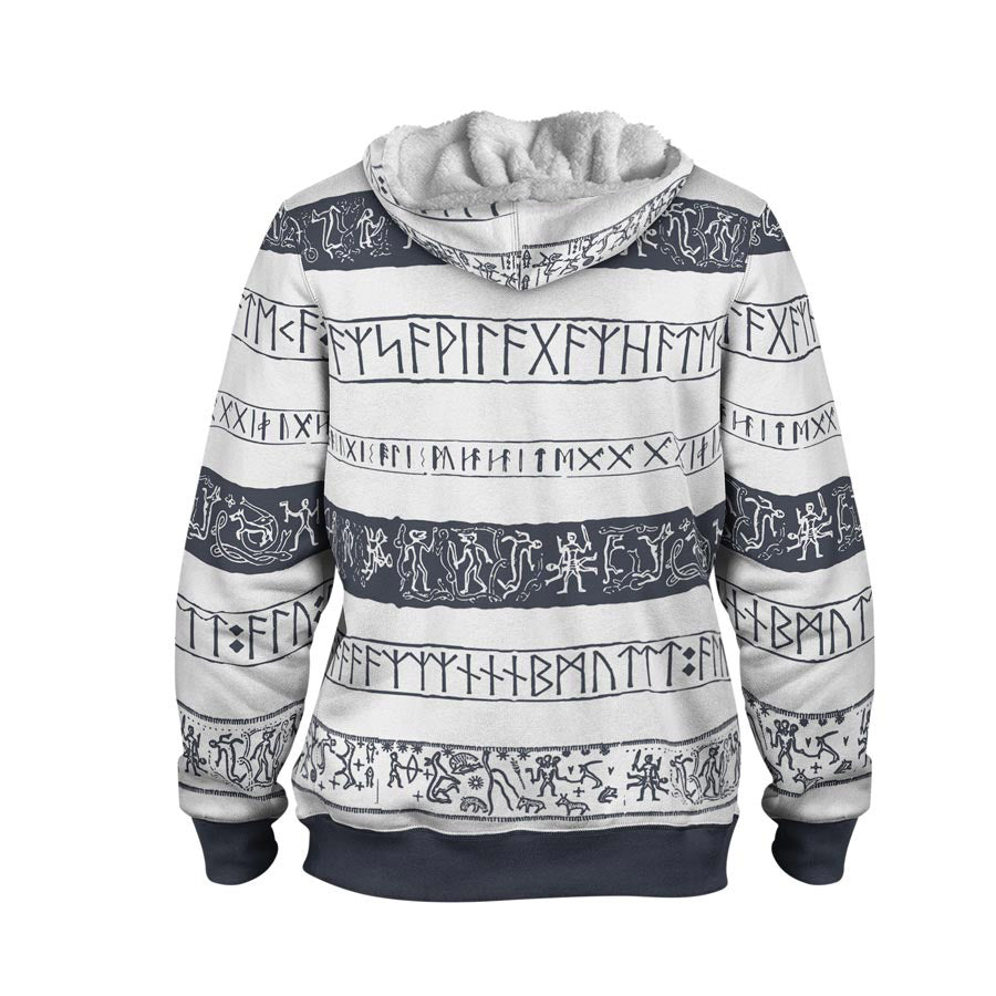 Runeword Faux-Wool Hoodie