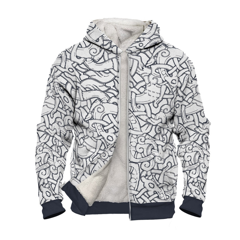 Image for Jelling Wolves Faux-Wool Hoodie