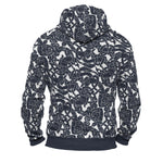 Jelling Wolf Pattern Zip Hoodie