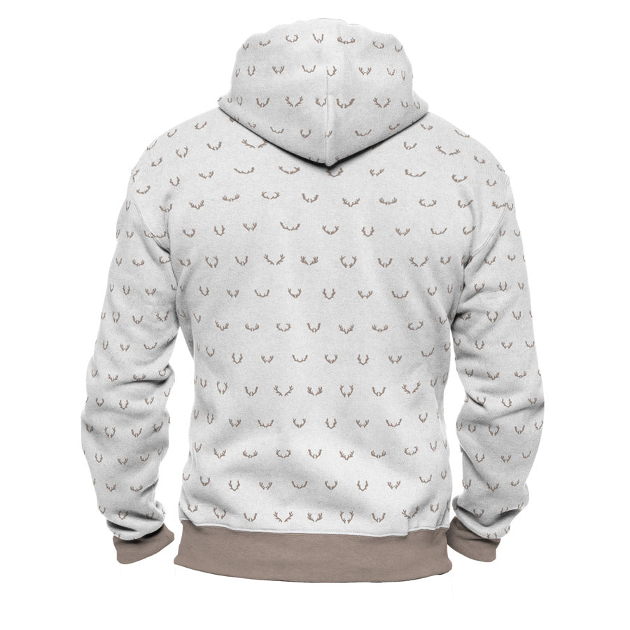 Elk Antlers Zip Hoodie