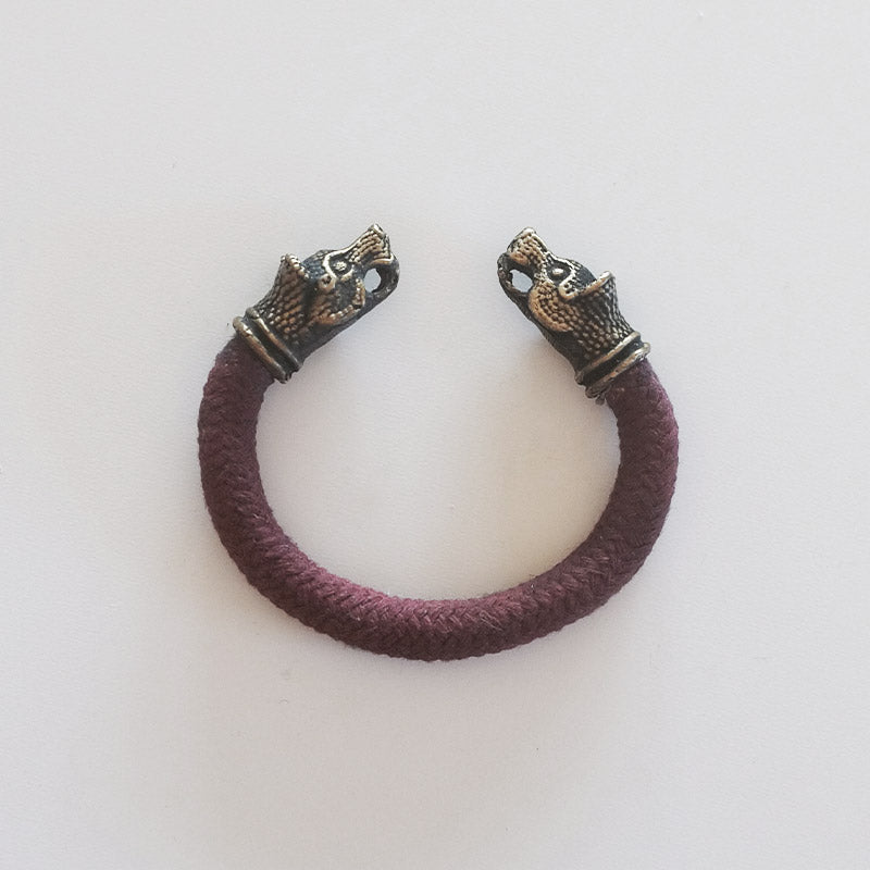 Crimson Bear Knit Bracelet
