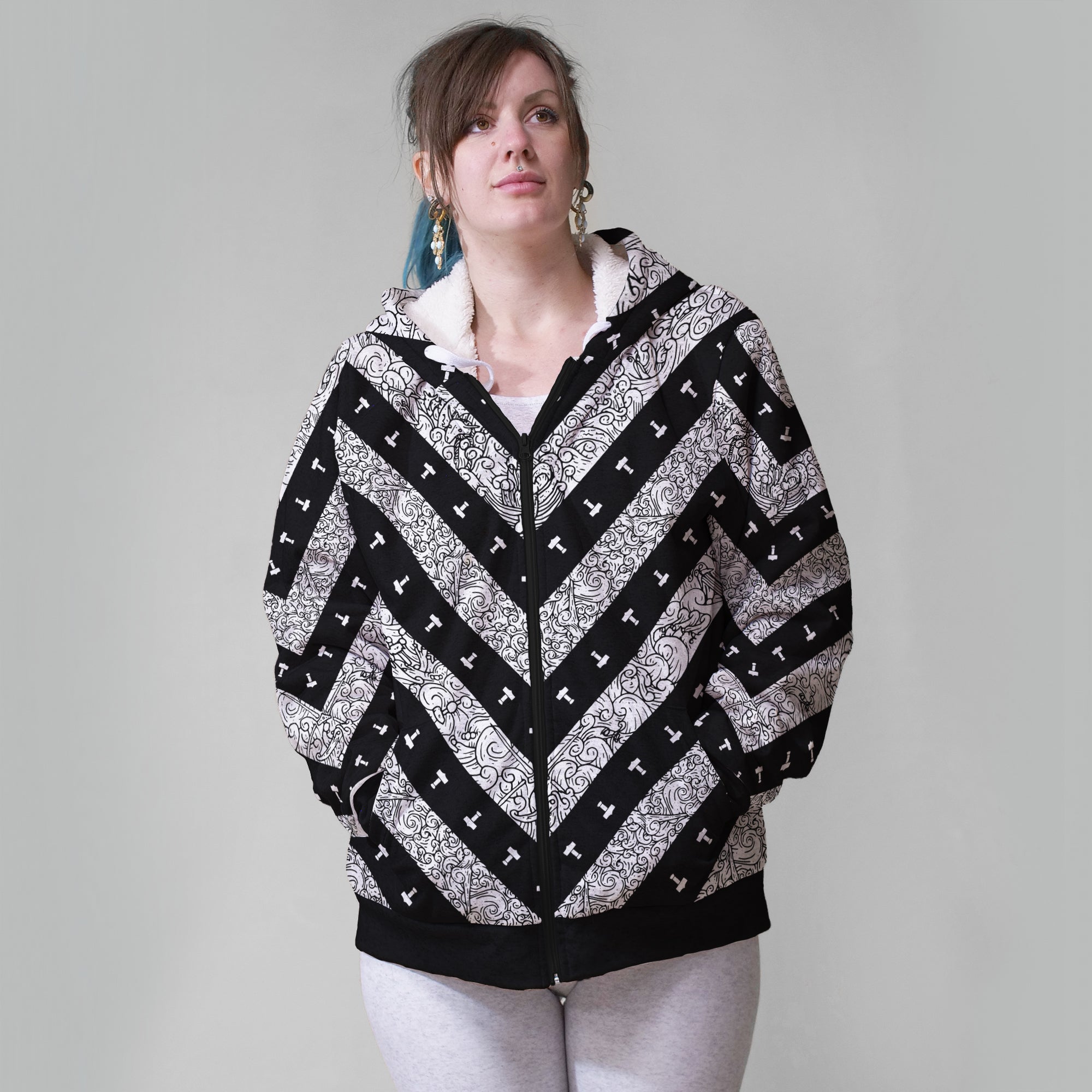 Thors Path Faux-Wool Hoodie