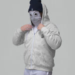 White Valhyr Faux-Wool Hoodie