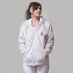 White Valhyr Faux-Wool Hoodie