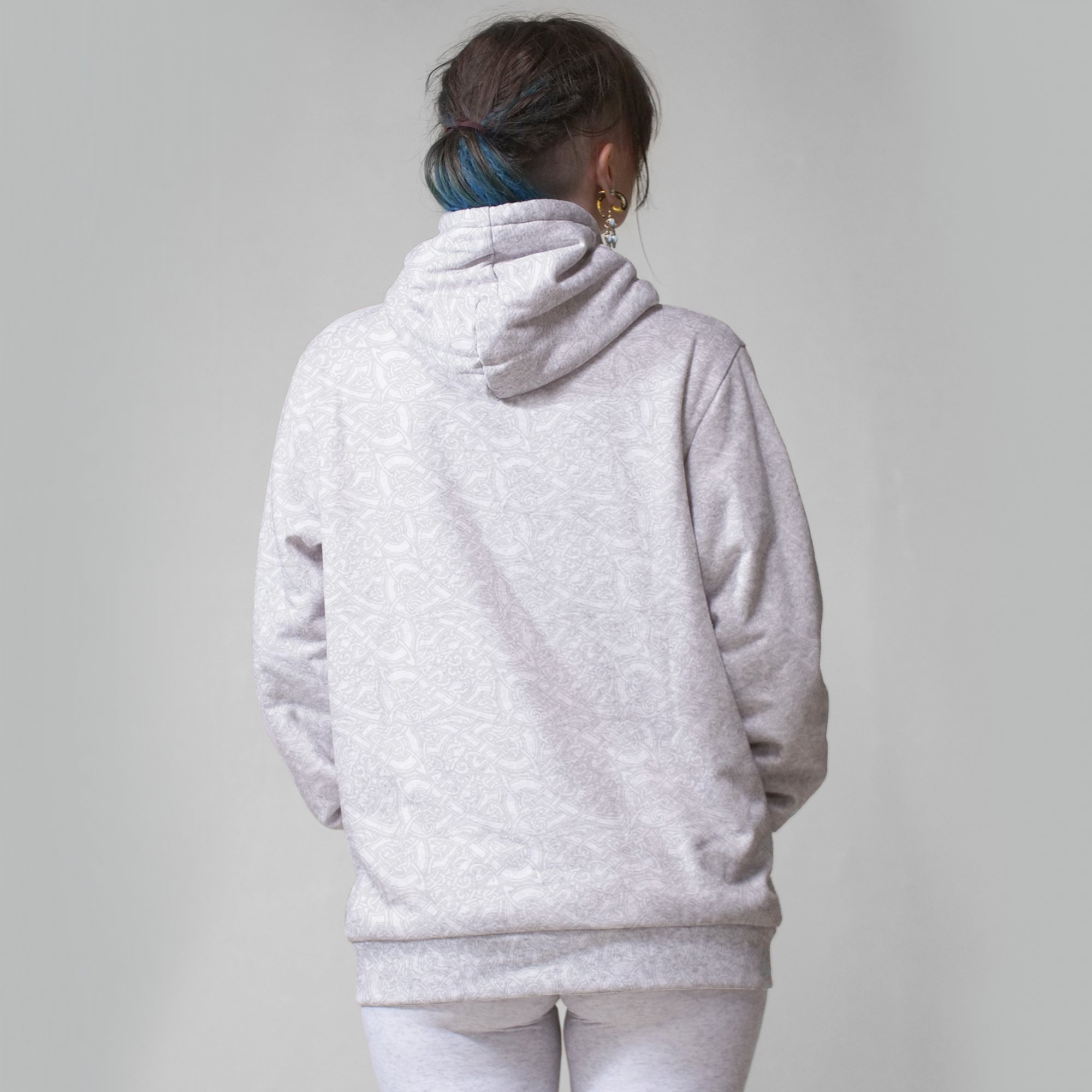 White Valhyr Faux-Wool Hoodie