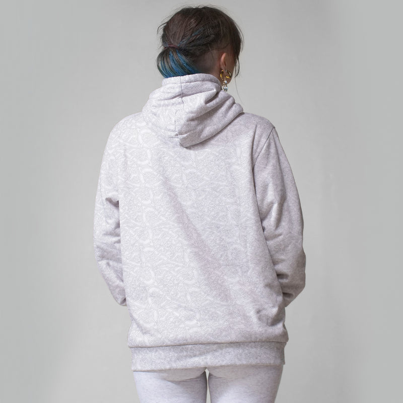 Image for White Valhyr Faux-Wool Hoodie