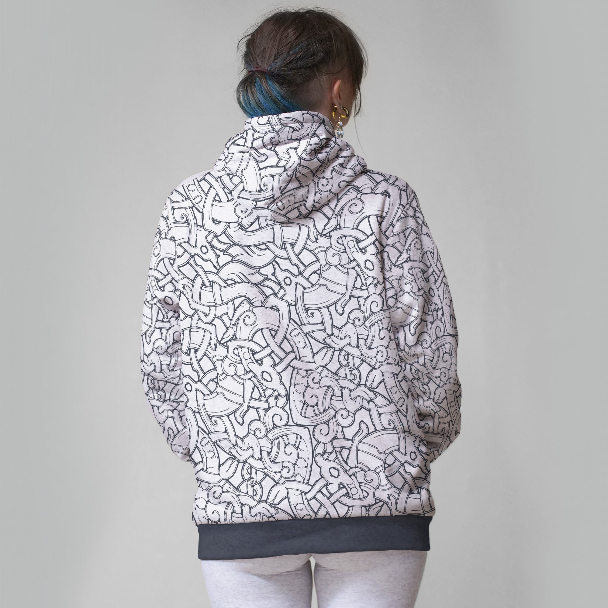 Jelling Wolves Faux-Wool Hoodie