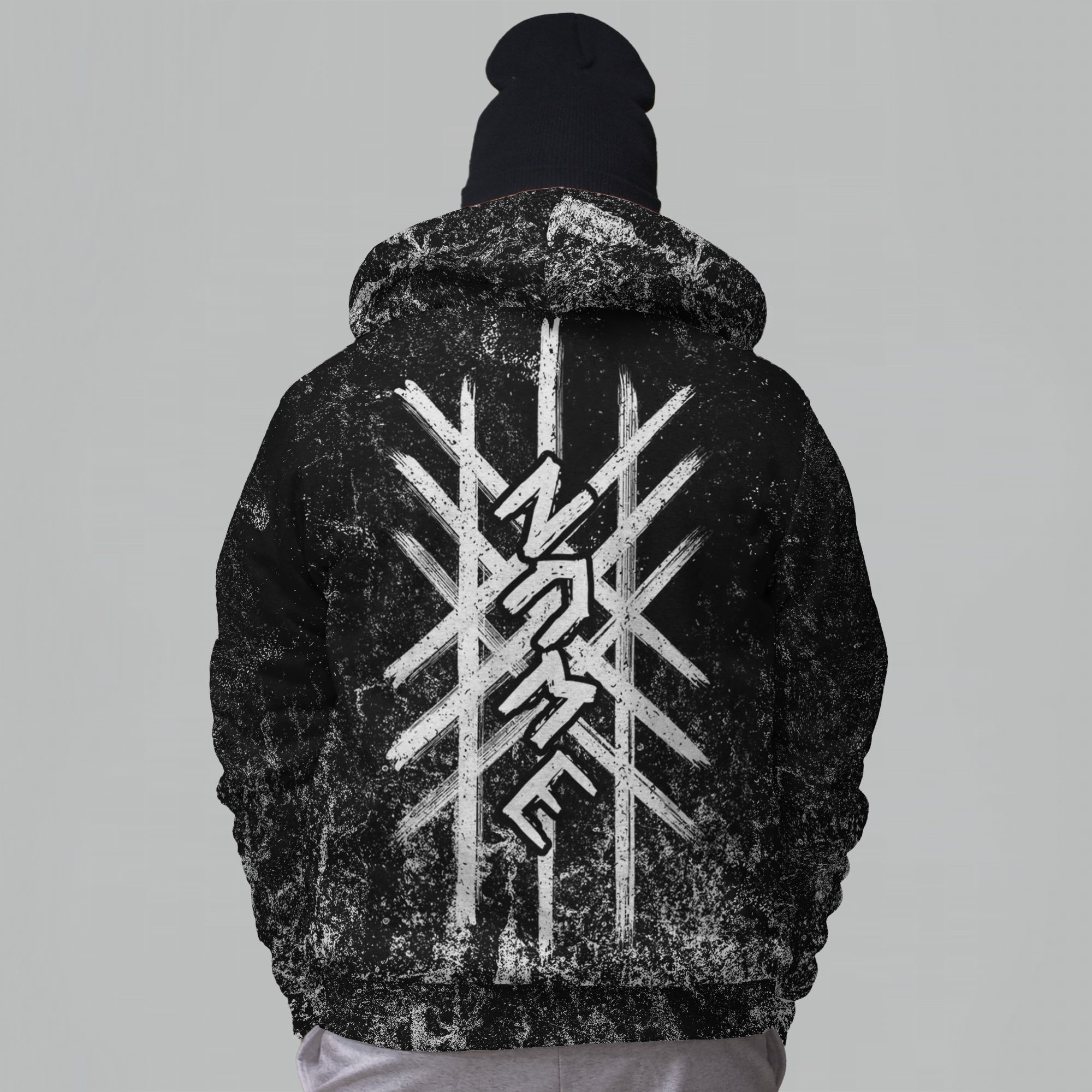 Wyrd Rift Faux-wool Hoodie