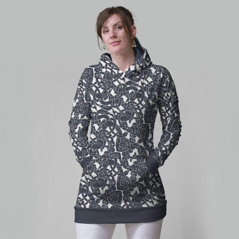 Image for Jelling Wolf Pattern Dresshoodie