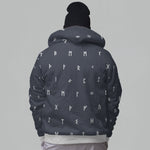 Variant image for Contrast Futhark Faux-Wool Hoodie