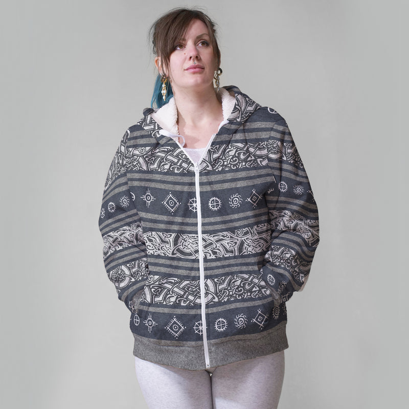 Image for Folk Sol And Hati Faux-Wool Hoodie