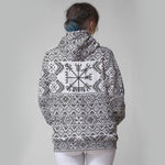 Folk Vegvisir Faux-Wool Hoodie