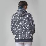 Jelling Wolf Pattern Faux-Wool Hoodie