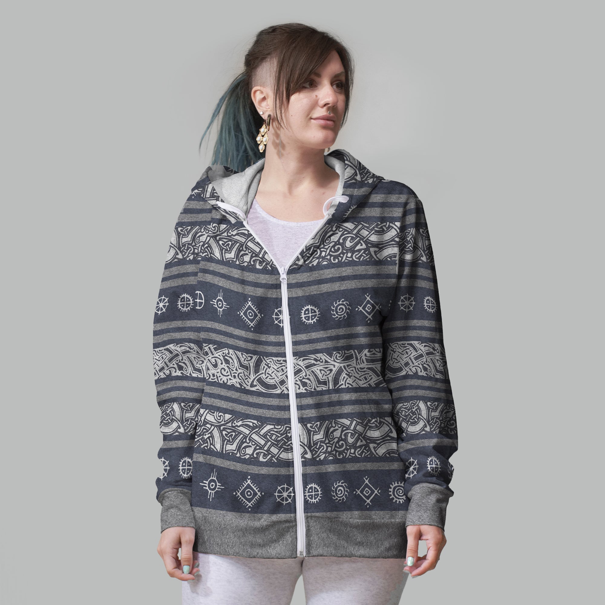 Folk Sol and Hati Zip Hoodie