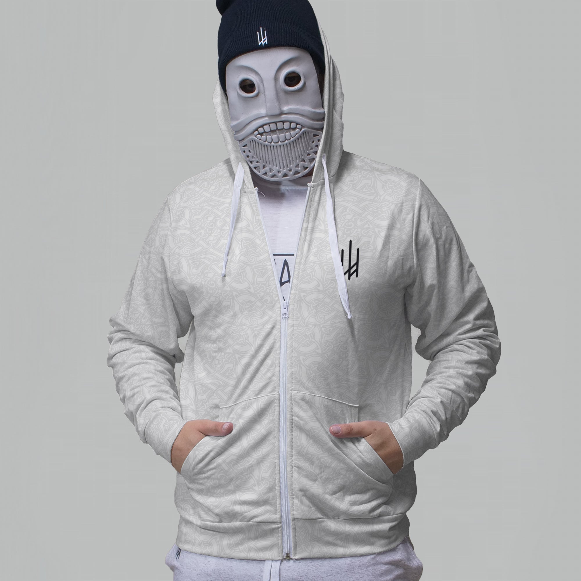 White Valhyr Zip Hoodie