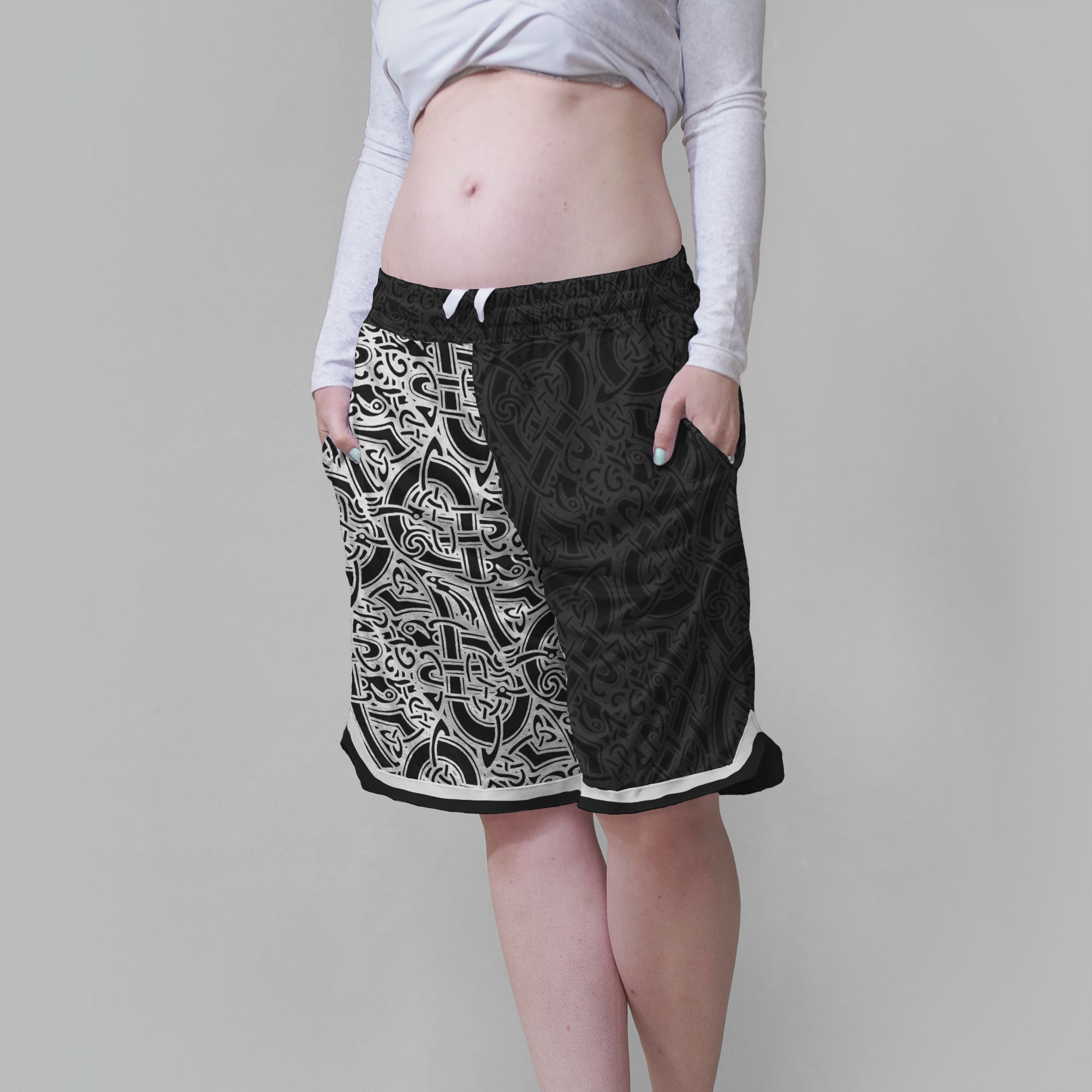 Oseberg Pattern Basketball-Shorts