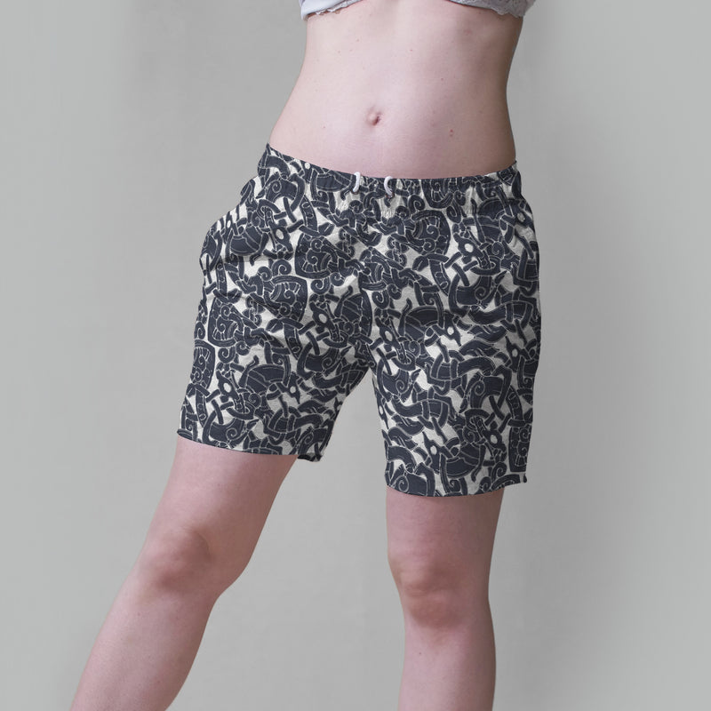 Image for Jelling Wolf Pattern Shorts