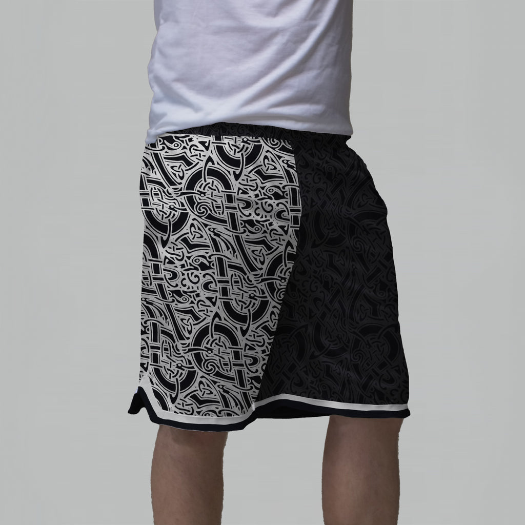Oseberg Pattern Basketball-Shorts