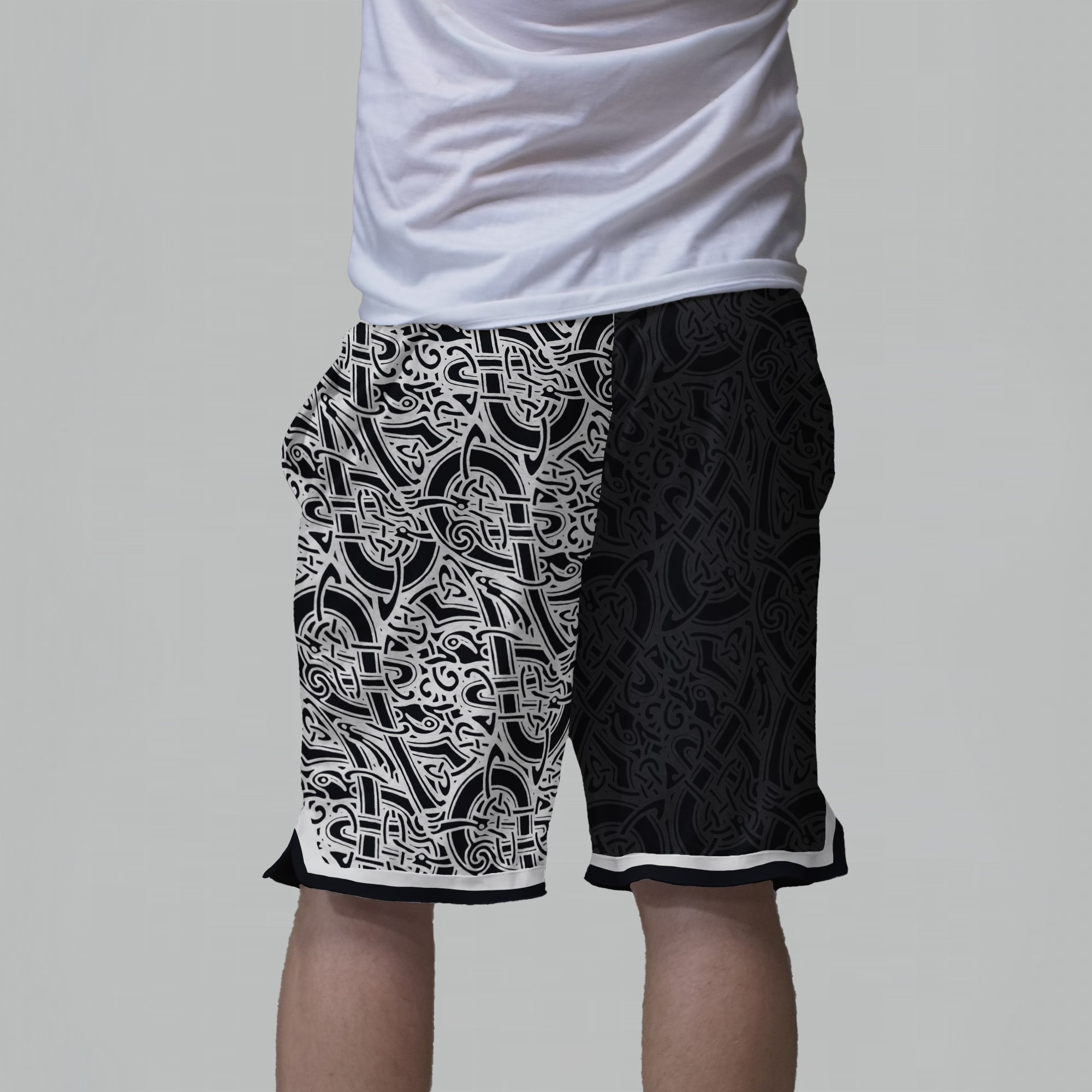 Oseberg Pattern Basketball-Shorts