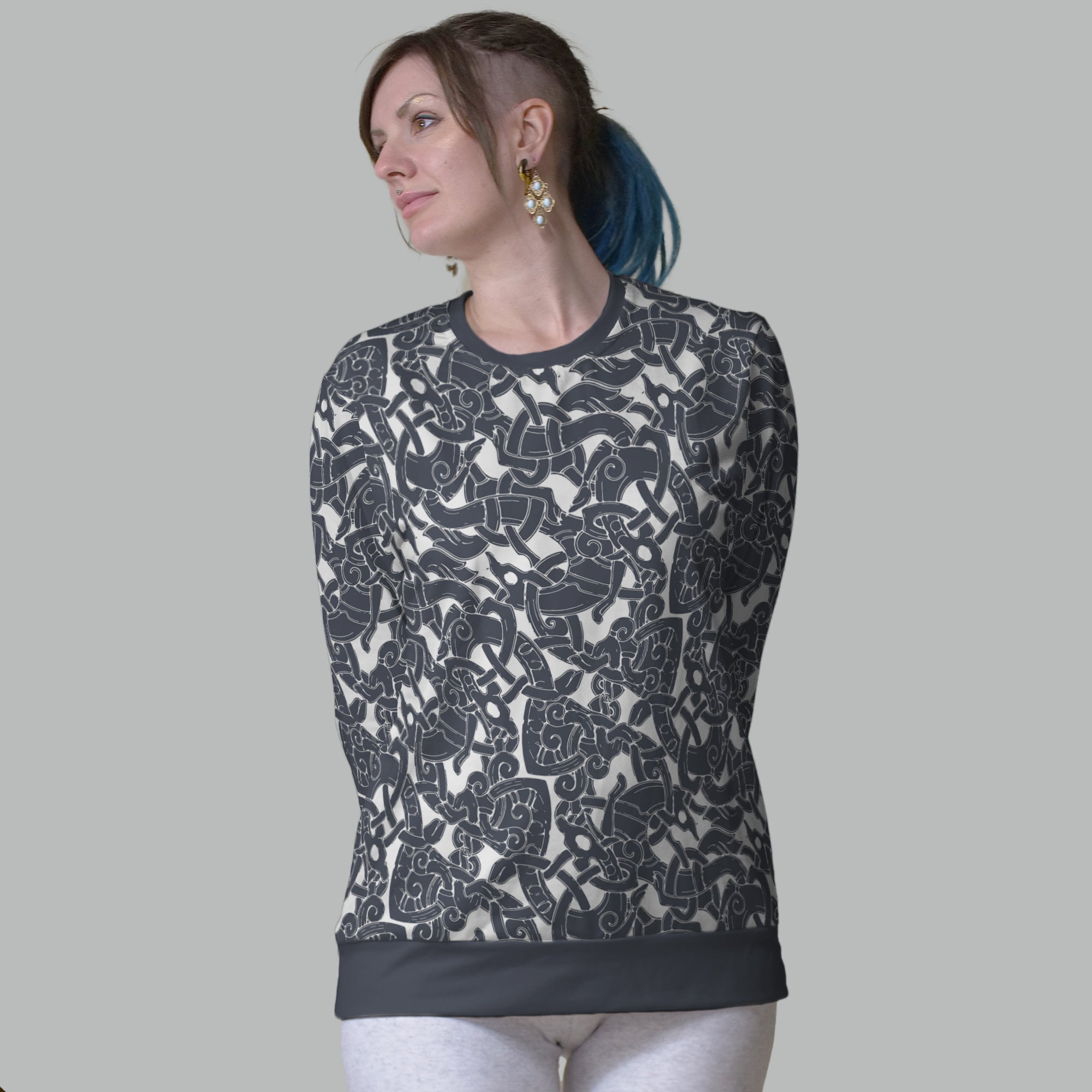 Jelling Wolf Pattern Sweatshirt