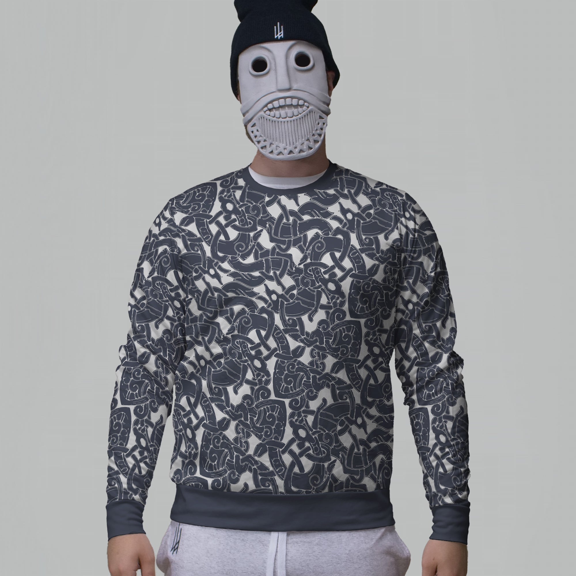 Jelling Wolf Pattern Sweatshirt