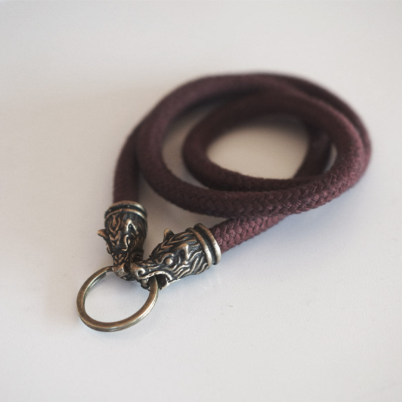 Crimson Wolf Knit Necklace